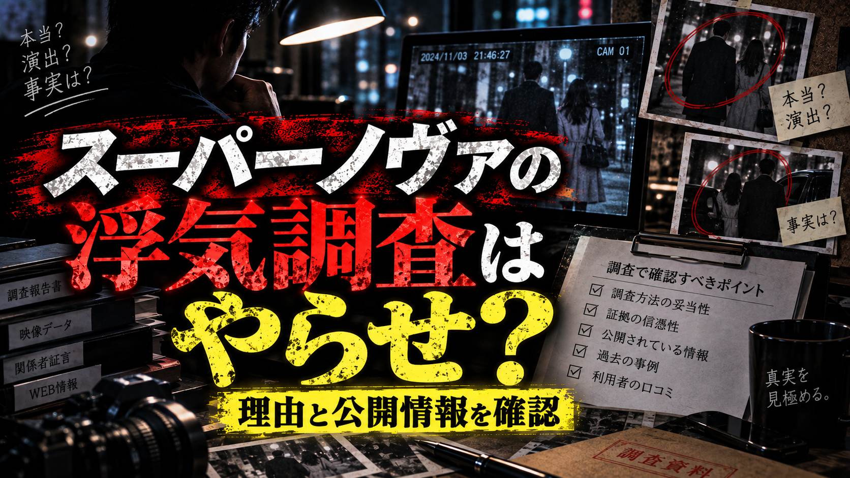 スーパーノヴァの浮気調査がやらせと言われる理由と、現在確認できる公開情報を解説